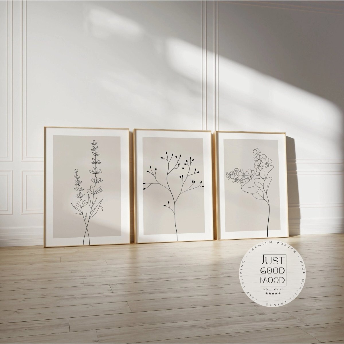 Blumen Minimalistisch Poster · Geschenkidee · Handgezeichnet · Abstract Flower · Line Art · Wand Deko · Deko Print ohne Rahmen-0
